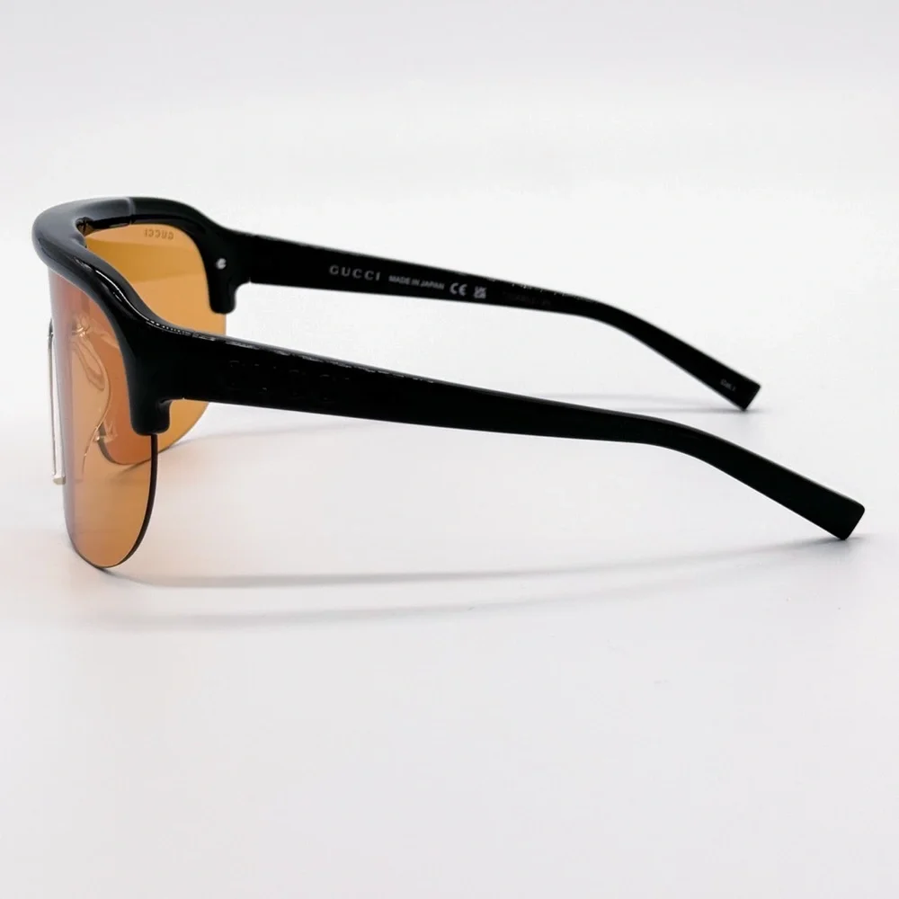 NEW GUCCI GG1645S 005 OVERSIZED BLACK ORANGE UNISEX SUNGLASSES GUCCI